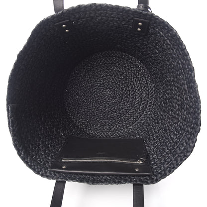 Saint Laurent Raffia Medium Panier Bag Black 5 of 9