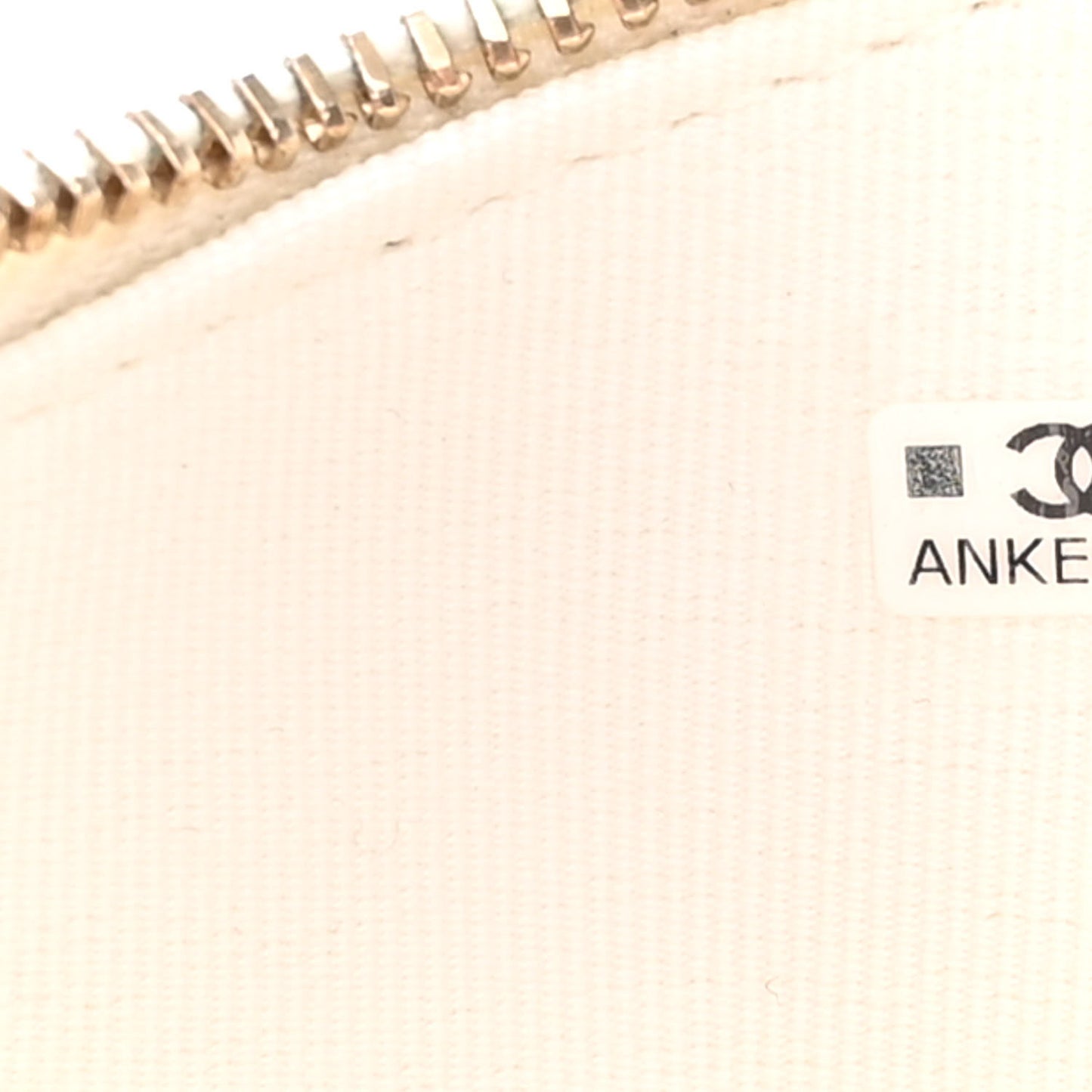 Crumpled Calfskin Quilted Braided CC Small Hobo White