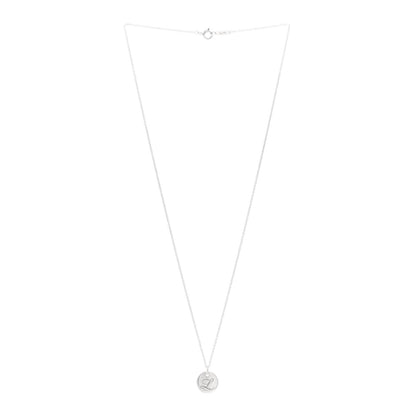 Tiffany Sterling Silver Letter L Disc Pendant Necklace 3 of 4