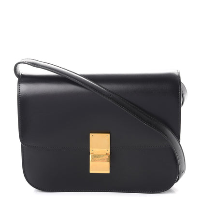 Celine Box Calfskin Medium Classic Box Flap Bag Black 1 of 8