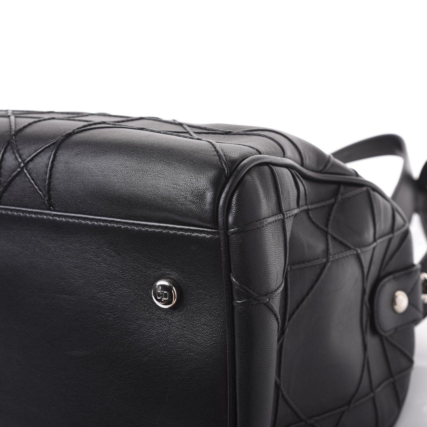 Lambskin Cannage Granville Polochon Black