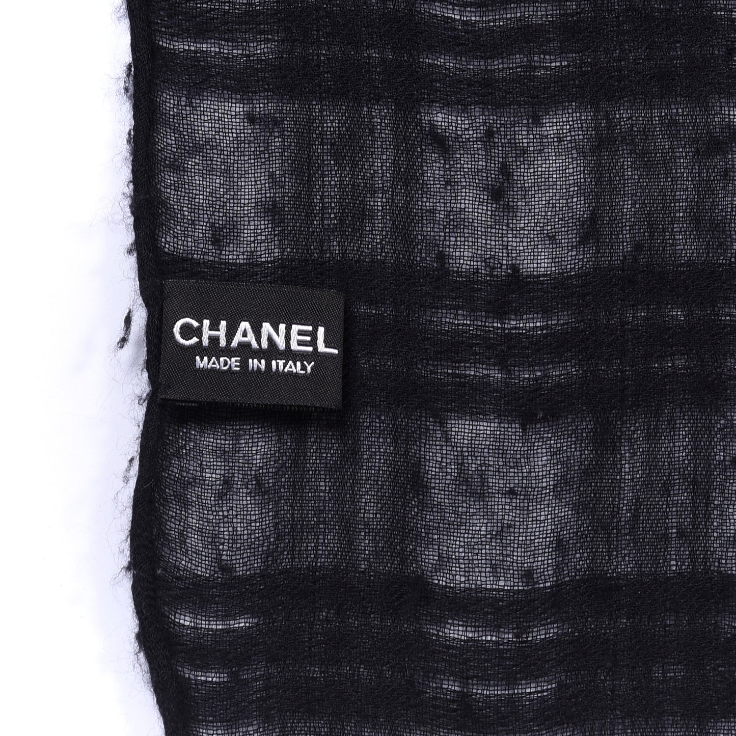 Cashmere Silk CC Scarf Black
