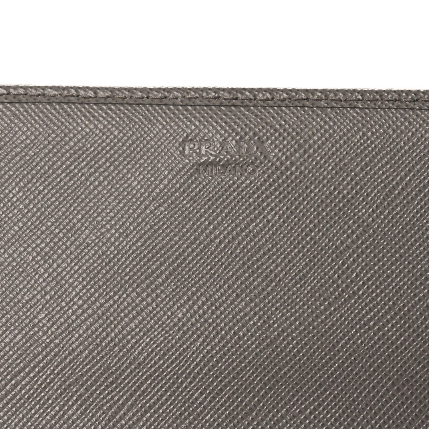 Prada Saffiano Metal Oro Chain Wallet Argilla 6 of 11