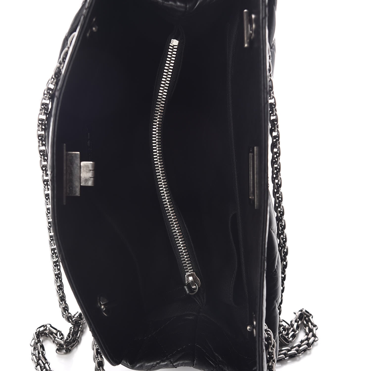 Chanel Aged Calfskin Reissue 2.55 Tote Black 5 of 9