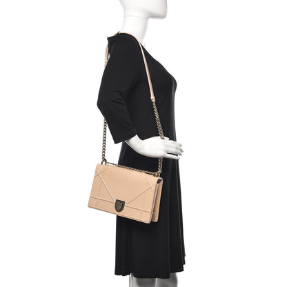 Christian Dior Patent Calfskin Medium Diorama Flap Bag Beige 2 of 12