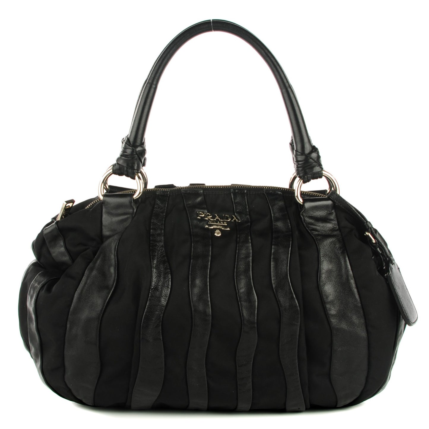 Tessuto Nappa Mordore Tote Nero Black