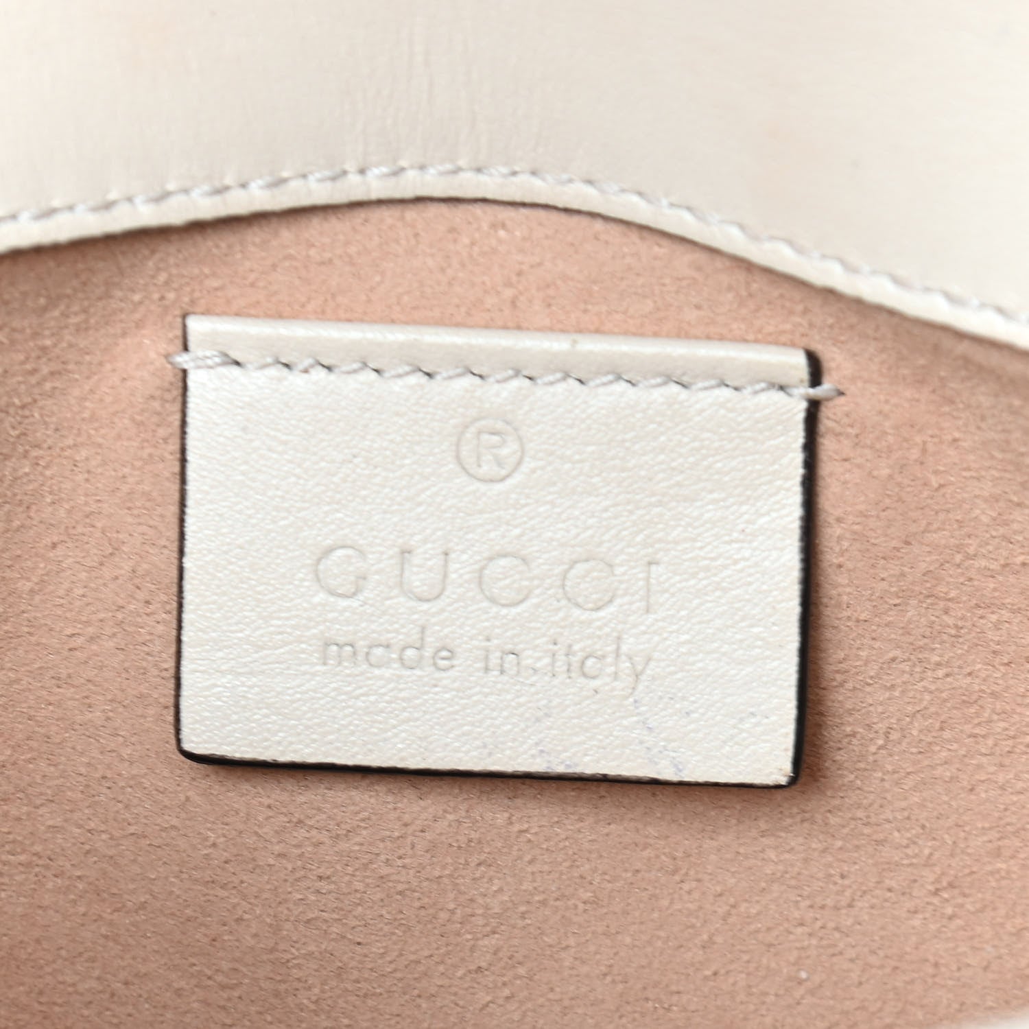 Gucci Calfskin Matelasse Super Mini GG Marmont Shoulder Bag White 6 of 9