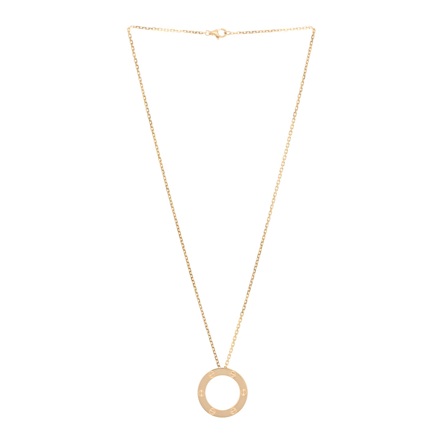 18K Yellow Gold LOVE Pendant Necklace