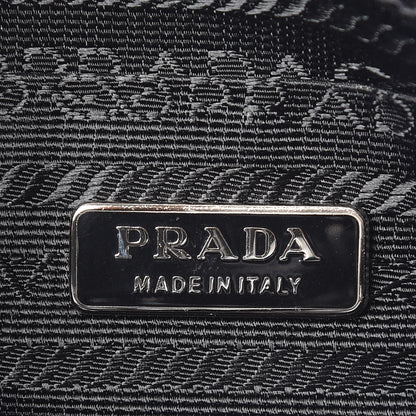 Prada Calfskin Crocodile Embossed Small Tote Nero Black 6 of 7