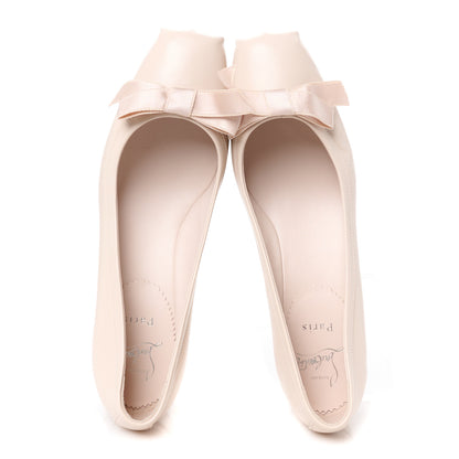 Christian Louboutin Nappa MamaFlirt 30mm Bow Pumps 39 Leche 2 of 9