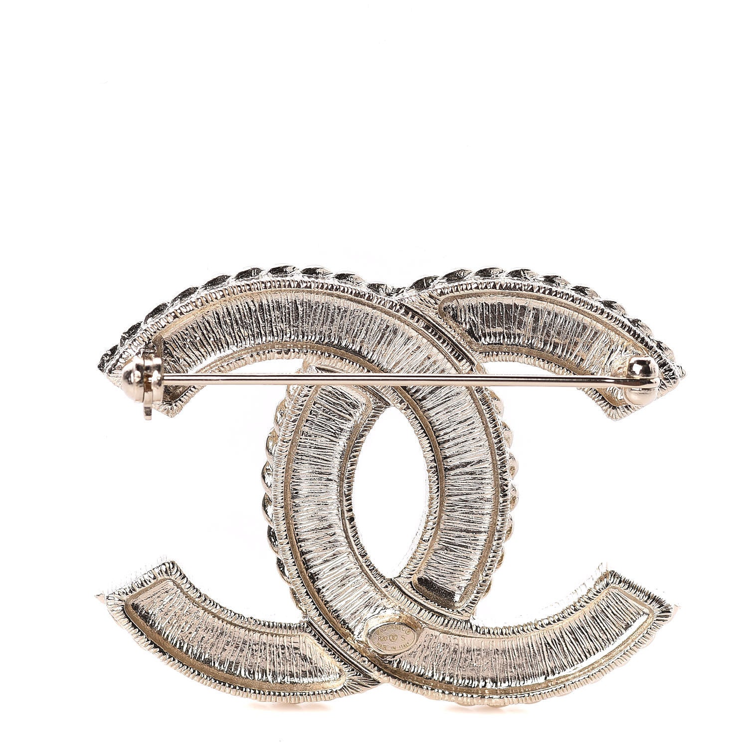 Chanel Pearl Crystal April In Paris CC Brooch Gold 3 of 5