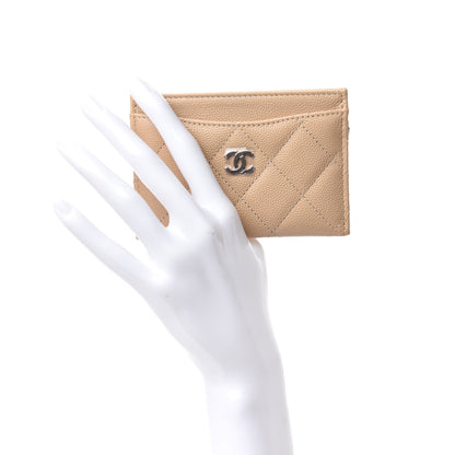 Chanel Caviar Quilted Card Holder Beige 2 of 8