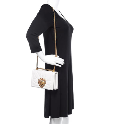 Dolce & Gabbana Nappa Devotion Crossbody Bag Blanco Ottico 2 of 10