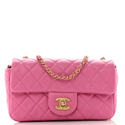 Chanel Lambskin Quilted Mini Rectangular Pearl Crush Flap Pink 1 of 10