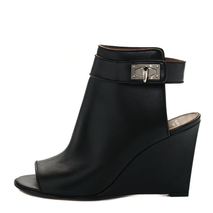 Givenchy Calfskin Shark Lock Wedges 39.5 Black 1 of 11
