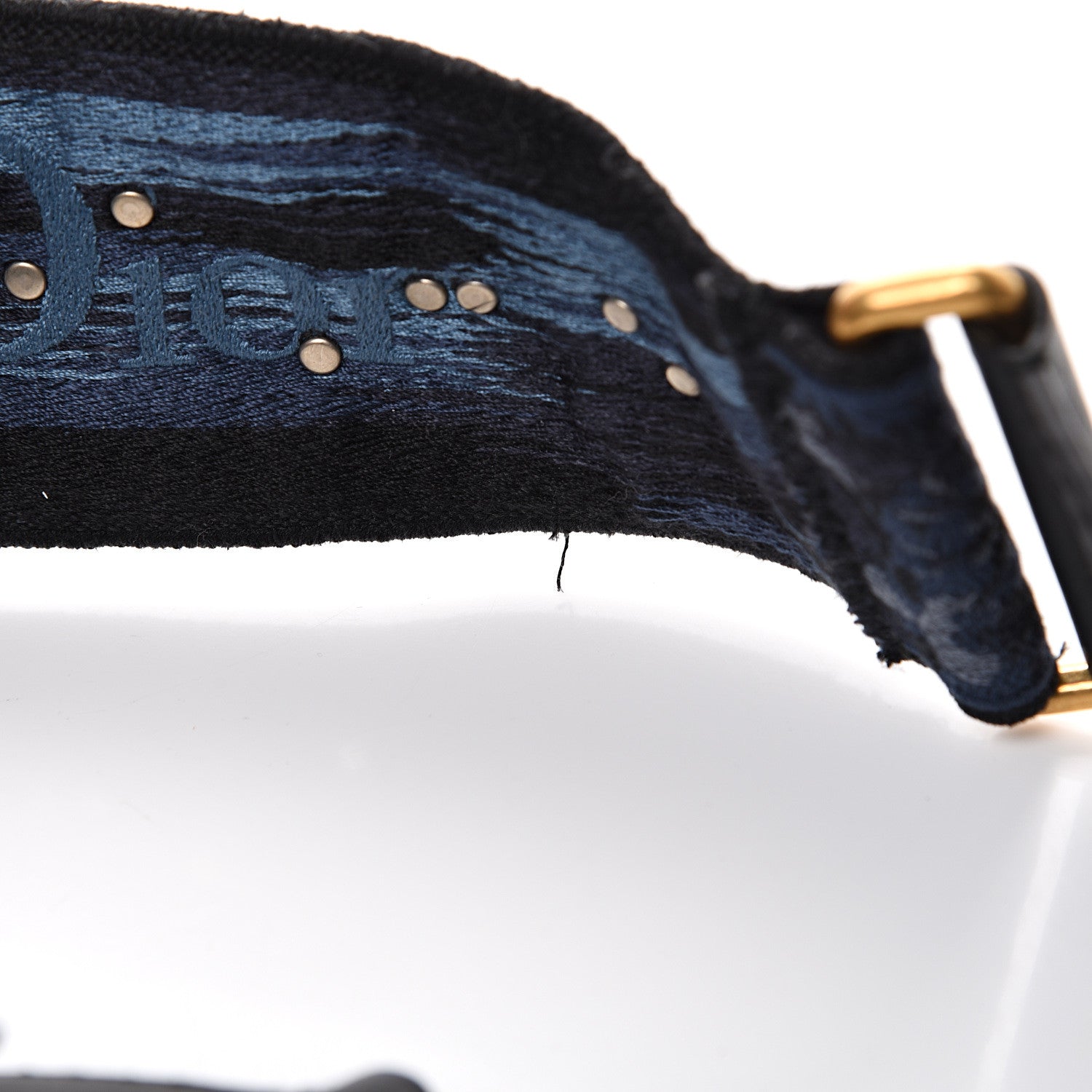 Christian Dior Canvas Embroidered Studded KaleiDiorscopic Adjustable Shoulder Strap Blue 6 of 7