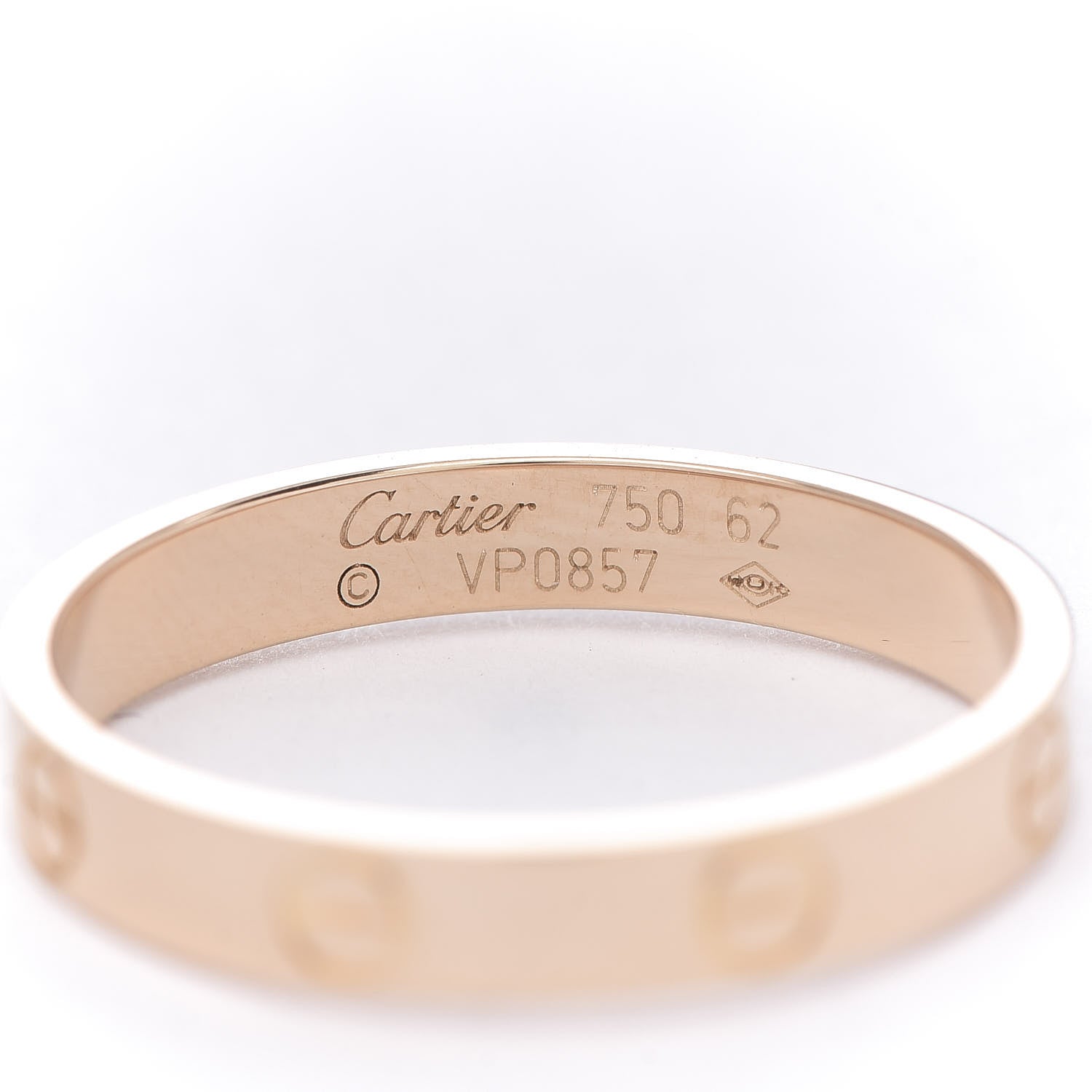Cartier 18K Pink Gold 3.5mm LOVE Wedding Band Ring 62 10 4 of 5