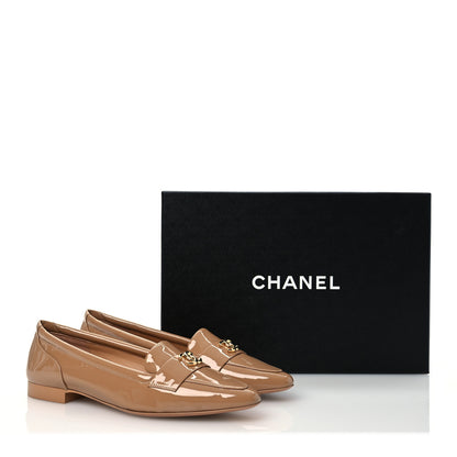 Chanel Patent Calfskin CC Loafers 36.5 Brown 10 of 10