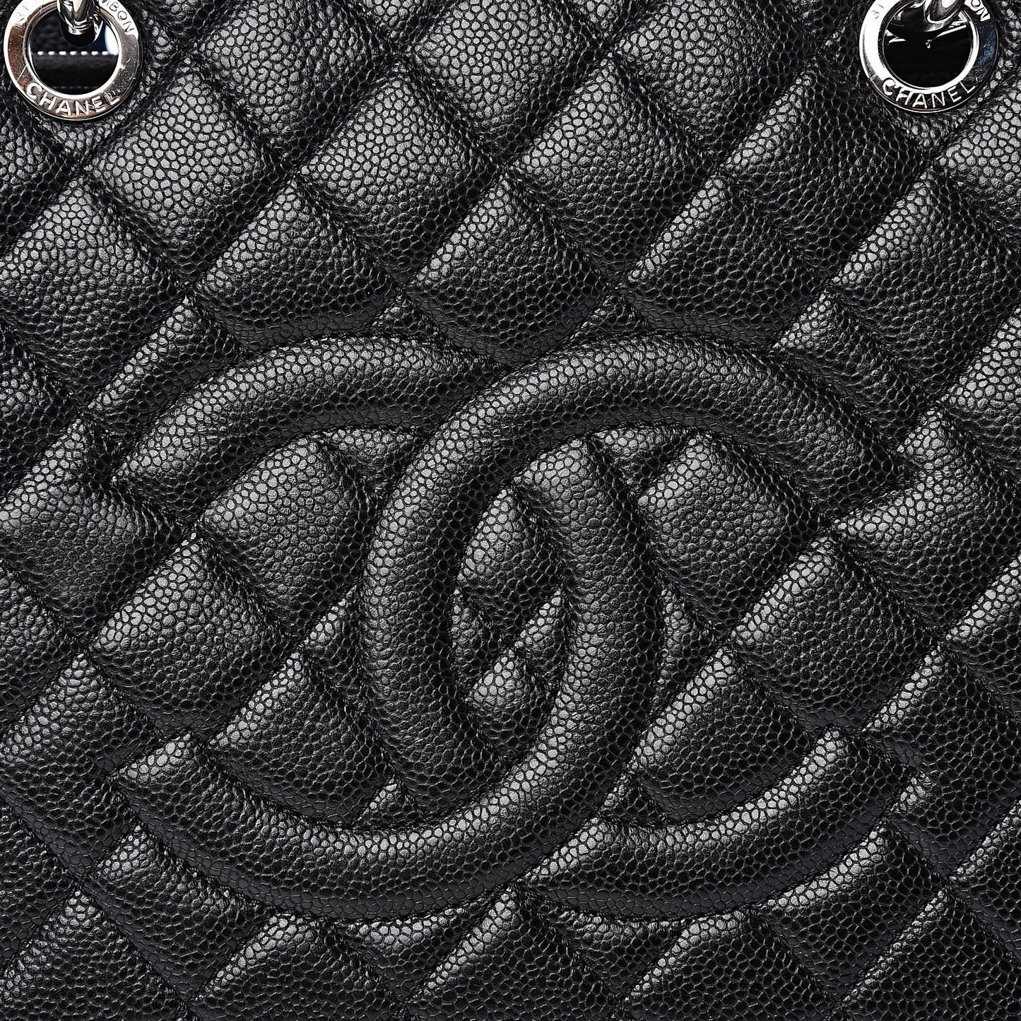 Caviar Quilted Grand Shopping Tote GST Black