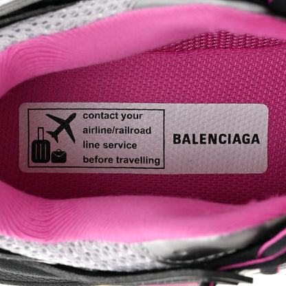 Balenciaga Mesh Nubuck Effect Fabric LED Womens Track Sneakers 36 Grey Pink Black 8 of 10