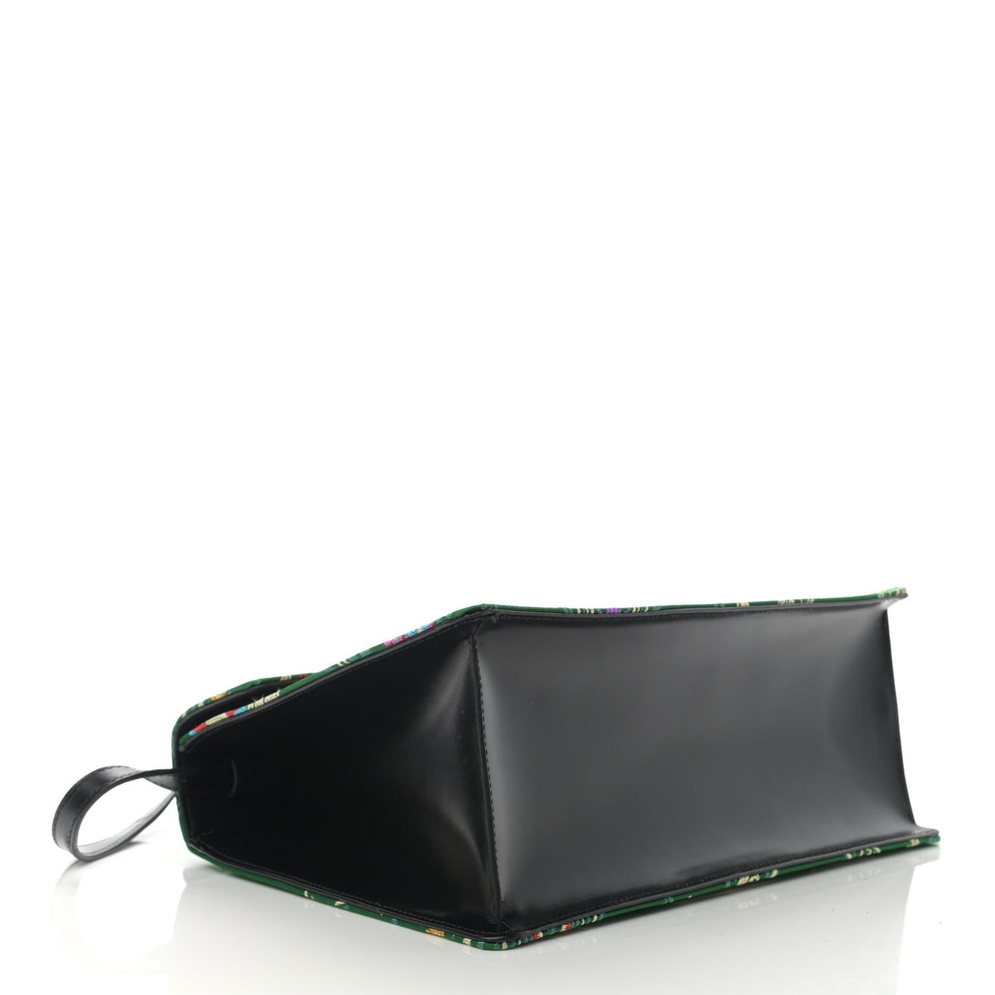 Jacquard Floral Medium Sylvie Top Handle Bag Green Multicolor Black