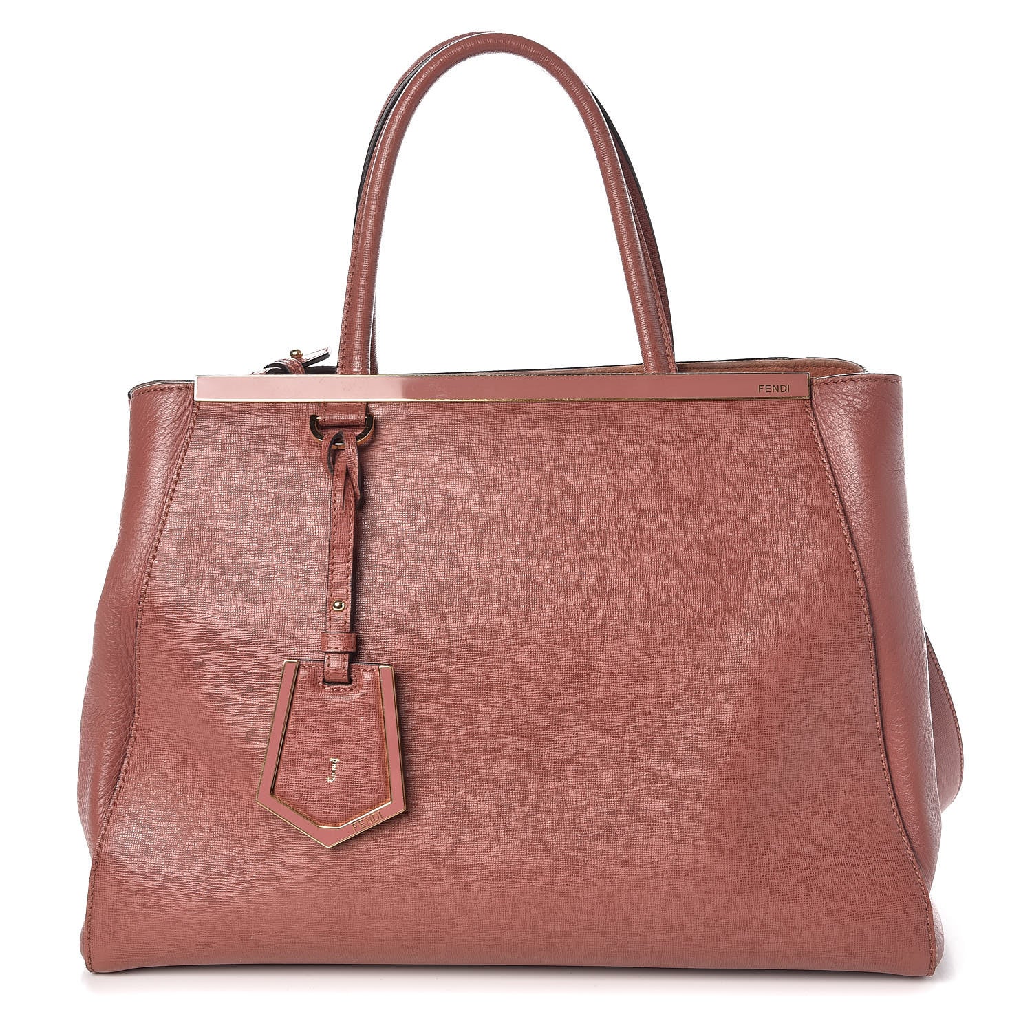 Fendi Vitello Elite Flamingo Regular 2Jours Tote Terracotta 1 of 13
