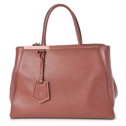 Fendi Vitello Elite Flamingo Regular 2Jours Tote Terracotta 1 of 13