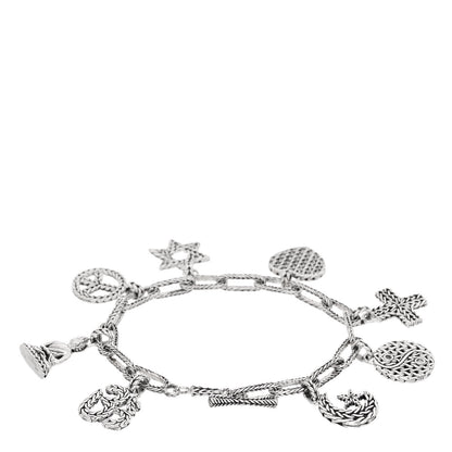 John Hardy Sterling Silver 8 Charm Bracelet 2 of 3