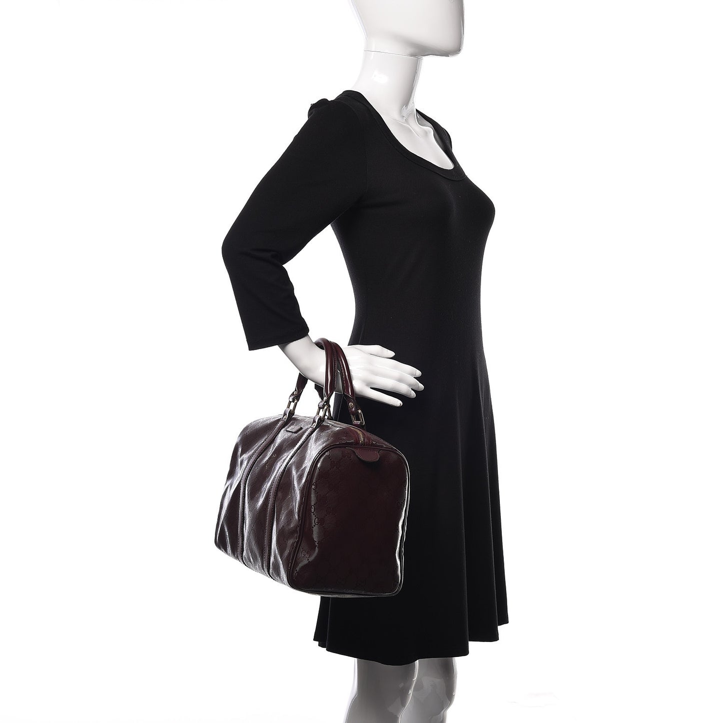 Imprime Monogram Medium Boston Bordeaux