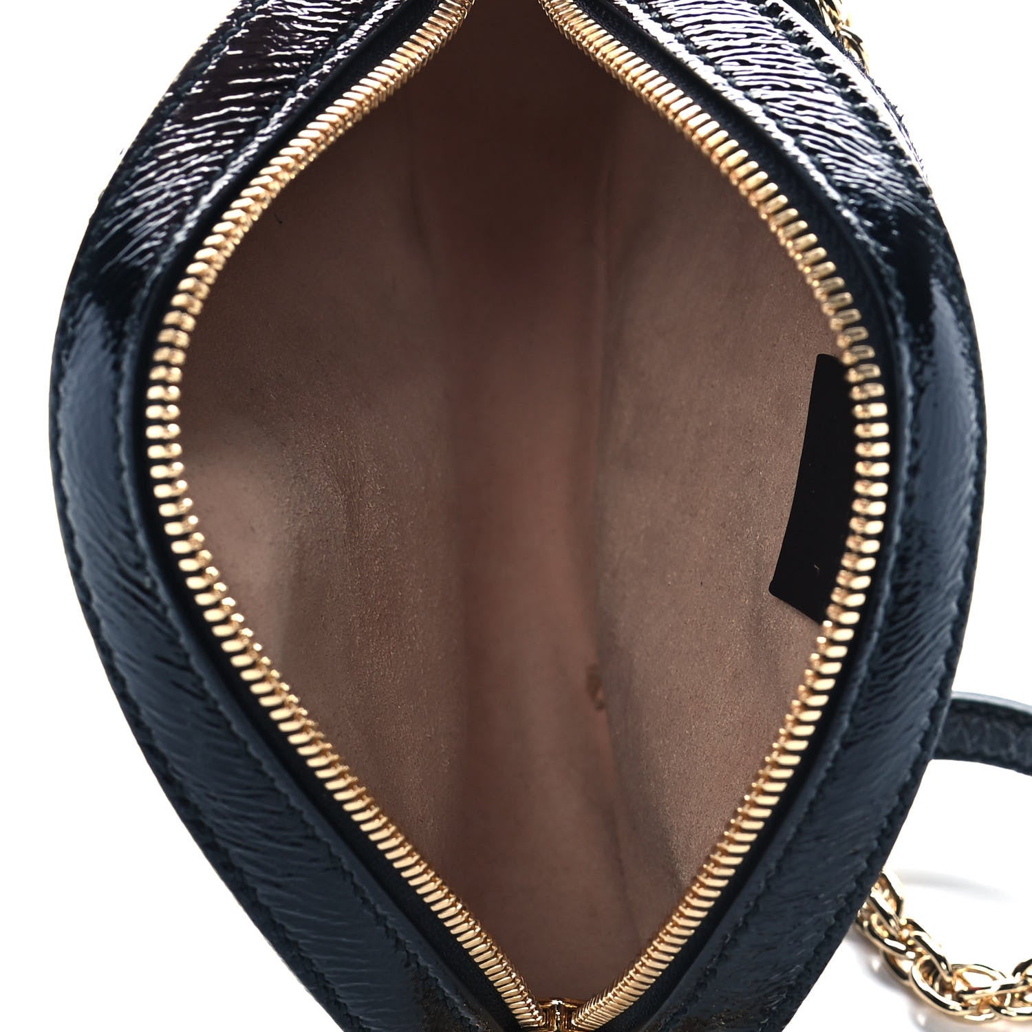 Gucci Suede Patent Web Mini Ophidia Round Shoulder Bag Black 5 of 11