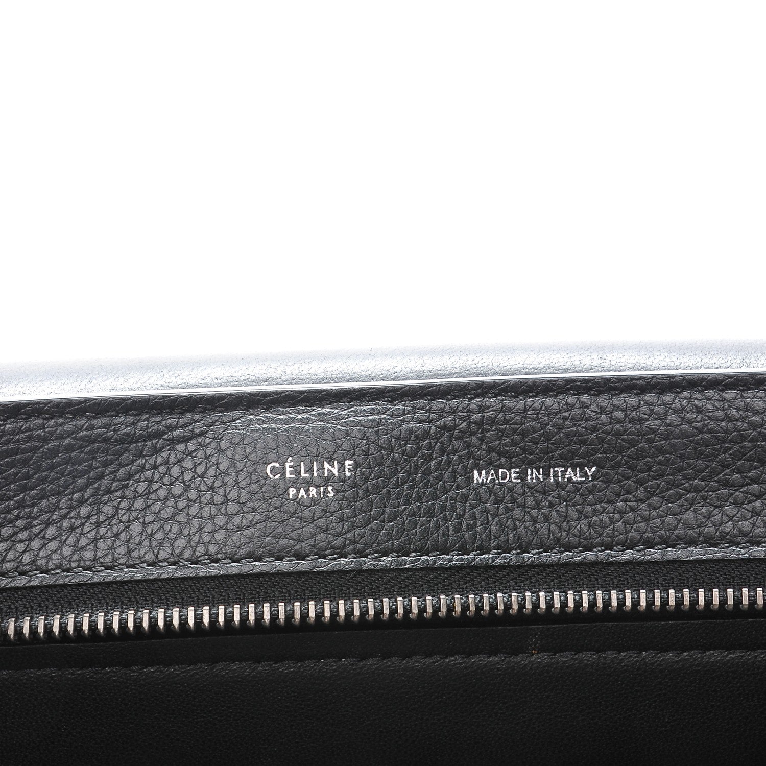 Celine Drummed Calfskin Suede Large Trapeze Black 6 of 8
