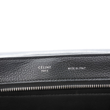 Celine Drummed Calfskin Suede Large Trapeze Black 6 of 8
