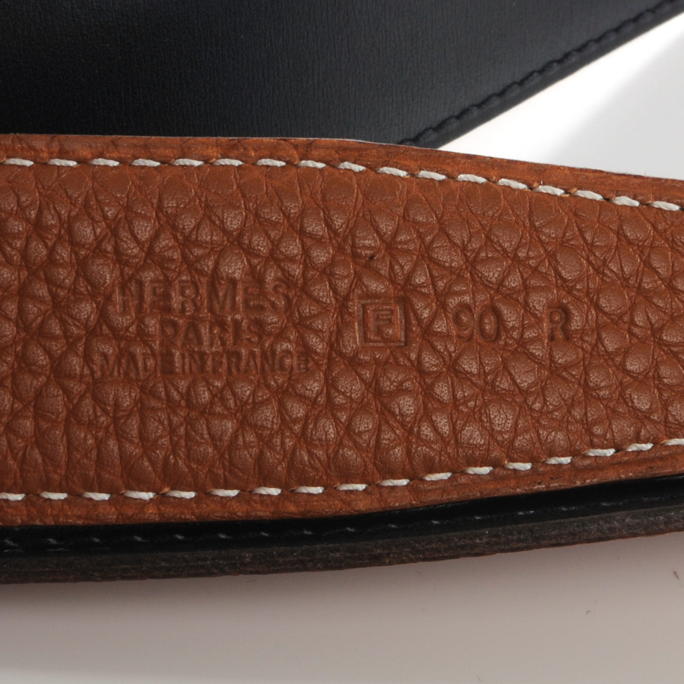 Hermes Togo Box Reversible Constance 32mm H Belt 90 Gold Noir 4 of 5