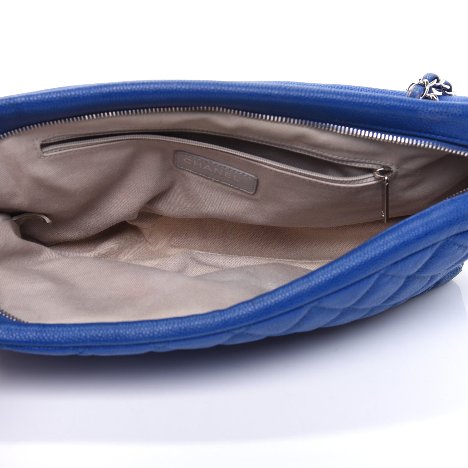 Chanel Caviar Quilted Jumbo Easy Flap Blue 6 of 35