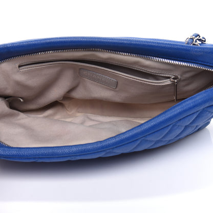 Chanel Caviar Quilted Jumbo Easy Flap Blue 6 of 35