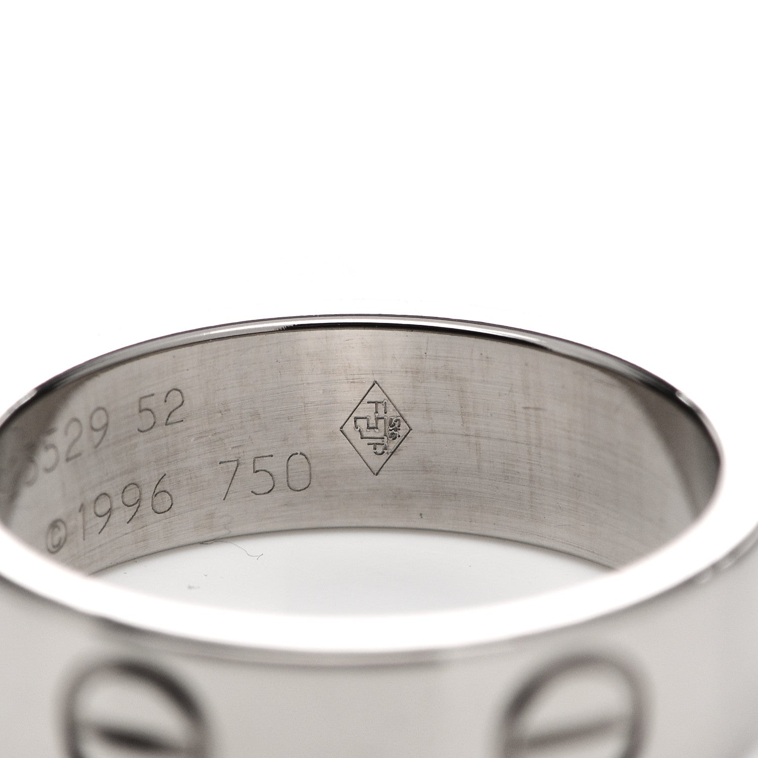 Cartier 18K White Gold 5.5mm LOVE Ring 52 6 5 of 5
