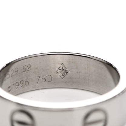 Cartier 18K White Gold 5.5mm LOVE Ring 52 6 5 of 5
