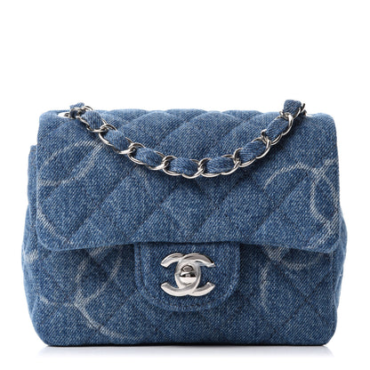 Chanel Denim CC Quilted Mini Square Flap Blue 1 of 11