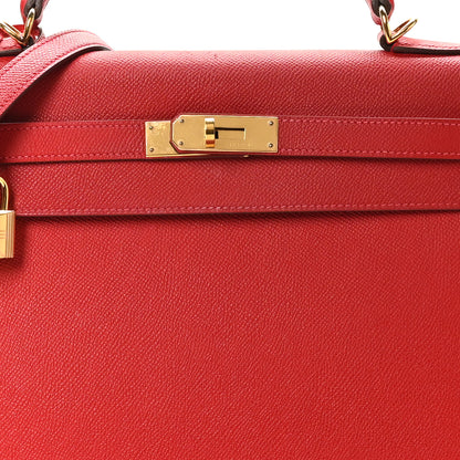 Hermes Epsom Kelly Sellier 32 Rouge Casaque 8 of 10