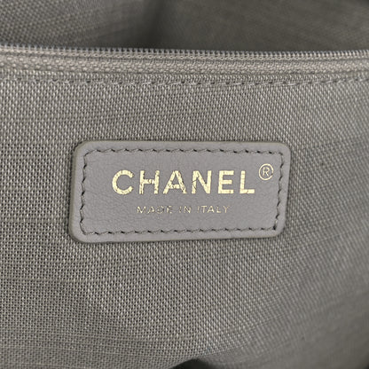 Chanel Denim Small Deauville Tote Dark Blue White 8 of 13