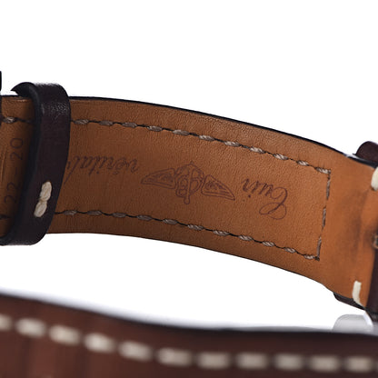 Breitling Stainless Steel Calfskin 43mm Navitimer Montbrillant Datora Chronomat Automatic Watch Brown A21330 8 of 9