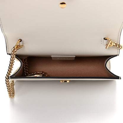 Gucci Calfskin Super Mini Sylvie Chain Shoulder Bag White 5 of 10