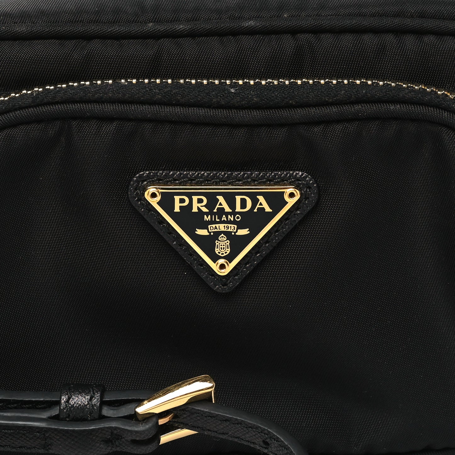 Tessuto Nylon Saffiano Convertible Crossbody Wristlet Black