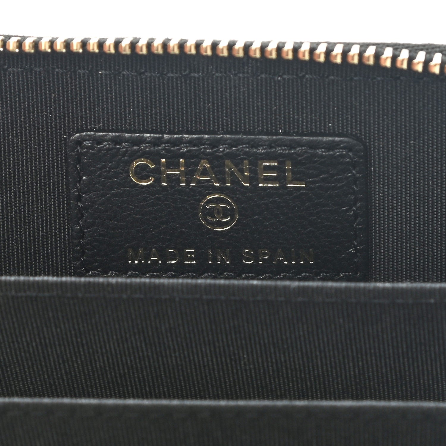 Chanel Goatskin Quilted Chanel 19 Zip Around Coin Purse Wallet Black 6 of 8