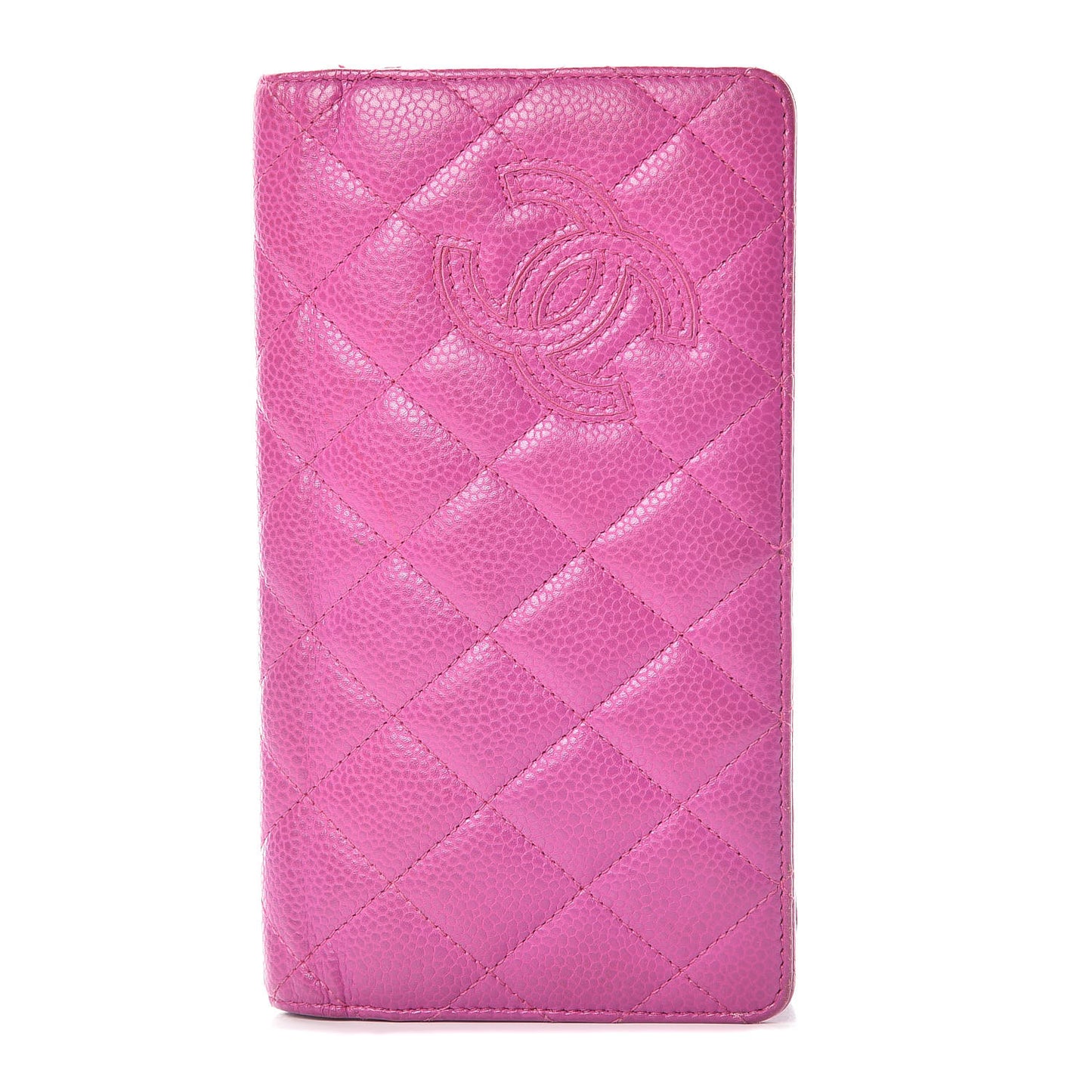 Caviar Quilted Yen Wallet Pink