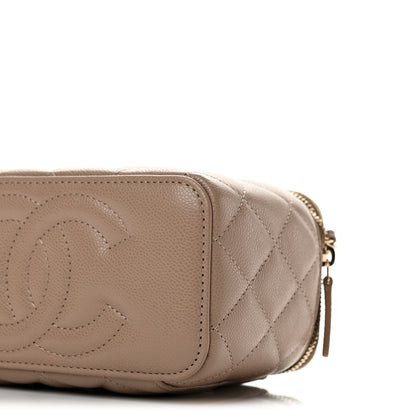 Chanel Caviar Quilted Small Vanity Case With Chain Dark Beige 10 of 10