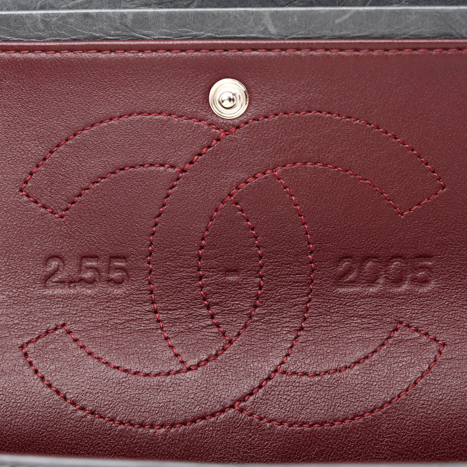 Chanel Aged Calfskin Quilted 50th Anniversary 2.55 Reissue Flap 226 Grey 8 of 12