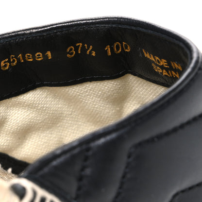 Gucci Nappa Matelasse GG Marmont Espadrille Slippers 37.5 Black 10 of 11