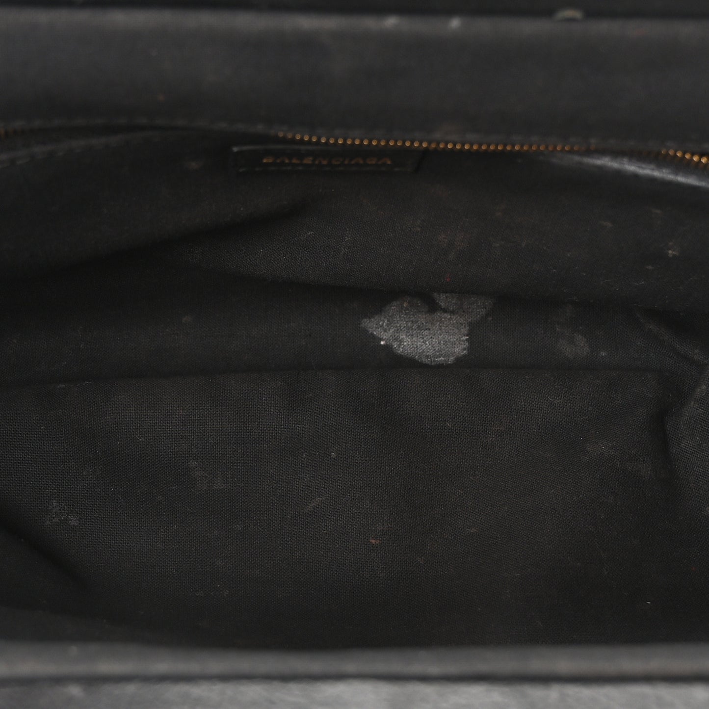 Grained Calfskin Logo XL Cloud Clutch Black