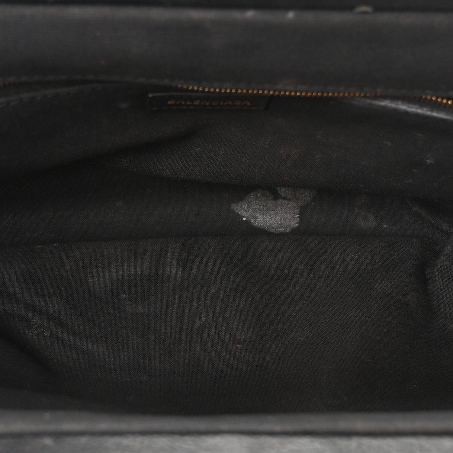 Balenciaga Grained Calfskin Logo XL Cloud Clutch Black 5 of 10